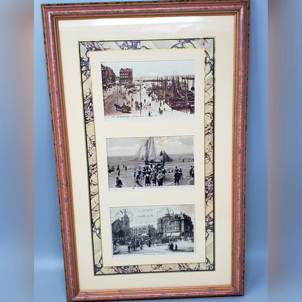 Framed Vintage France Postcards